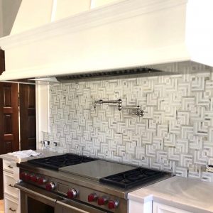 Marble backsplash tile for kitchen