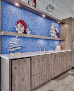 blue mosaic tiles in sailor home