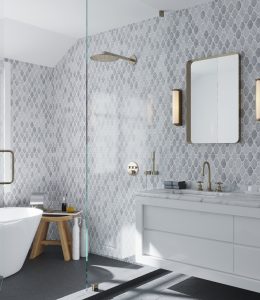 4 Ways to Embrace Your Bold Bathroom Tile, Wit & Delight