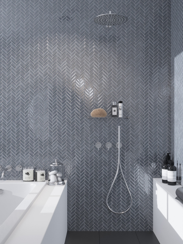 Mir Mosaic Manufacturer And, Glass Tile Bathroom Shower Wall